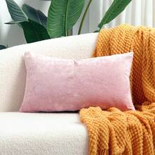 1 件壓花天鵝絨靠墊套 - 淺粉色 - 查看 8