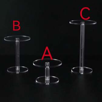 亚克力多尺寸圆形展示架，透明手势娃娃展示架，化妆品，香水，小件物品，亚克力首饰，手表展示架。