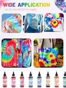 12 Color Liquid Tie-Dye Pigment Set, Dyeing Pigment Combination Handmade Tie-Dye Set ,DIY Pigment Plant Cold Dye Creative Gift For Elementary School Handicraft Class, Handmade Tie-Dye Set, Cultivate 's Practical Ability - Multicolor - View 4