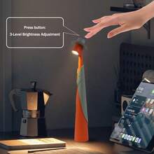 1 Stück LED Tischlampe, wiederaufladbar, lange Akkulaufzeit, tragbare Tischlampe, nordischer moderner, minimalistischer Stil, geeignet für Wohnzimmer/Schlafzimmer/Nachttisch Dekorative Tischlampe