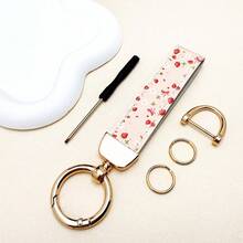 1 pieza Llavero de aleación de zinc, llavero pintado con UV creativo, de cuero PU, diseño elegante, recubrimiento antioxidante, muy adecuado para llaves de coche y de casa. Artículo exquisito para llevar contigo, para regalar a amigos y familiares. ¡Adecuado tanto para hombres como para mujeres!