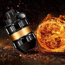 "Spice Bomb" Extra Strength Men's Eau De Parfum, With A Strong Woody And Spicy Scent, Blending Amber And Vanilla Notes, It Offers A Long-Lasting Signature Aroma. A Men's Perfume, With A Unique And Niche Design, Suitable For Various Occasions, Making It The Ideal Gift Choice. - 1PC - 查看 6