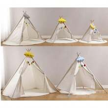 1 pieza Tienda de campaña blanca portátil, tienda de campaña interior tipo tipi, tienda de campaña para acampada al aire libre