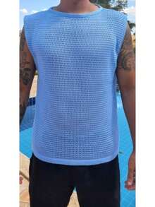 Furadinha Machao Tricot Beachwear Tank Top Summer 25/26 Casual Basic - bb xanh - Xem 3