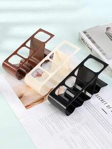 1 pieza - Soporte de 4 secciones para control remoto de TV, Soporte de almacenamiento para control remoto de electrodomésticos para el hogar, Soporte de escritorio para control remoto de aire acondicionado, Caja de almacenamiento para control remoto de TV para escuela, oficina, hogar, viaje, bolsa, organizador