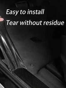 碳纤维胶带汽车贴纸3D纳米黑色车门边护板侧防水装饰胶保护膜胶带 - 黑色 - 查看 3