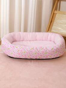 1pc LANGXINGCS Sofa-Shaped Dog/Cat Bed, Lightweight Breathable Floral Pattern, Machine Washable Soft & Comfortable, All-Season Use, Suitable For Medium/Small Dogs & Cats, Poodle, Teddy, Bichon Frise - Multicolor - View 22