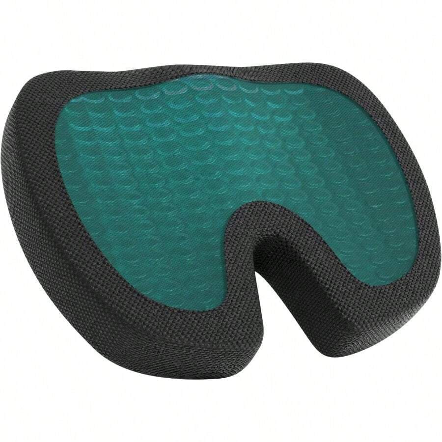 Comfortable Seat Cushion For Office Chairs Gel Enhanced Memory Foam Black - 座墊+凝膠記憶海綿 - 查看 1