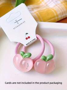 5pcs/10pcs Botanical Mini Hair Ties - Strawberry Vine & Grape Cluster Scrunchies With Carrot/Lemon/Peach Accents, Snag-Free Elastic Bands For Flyaways (Office/Daywear/Gym | Adult Hair Essentials)