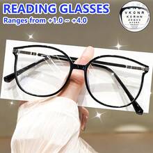 cabecade Flash Rhinestone Large Frame Glasses Reading Glasses Men's Women's Square Frame Anti-Eye Fatigue Reading Computer Glasses +1.0 To +4.0 Accessories For Women Glasses - White - View 7