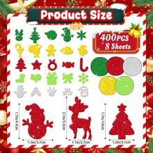 50/100 Pcs Mixed Glitter 3D Snowflake Christmas Tree EVA Stickers, Christmas Foam Sticker Snowflakes Christmas Tree Decoration Handmade Toys, Suitable For Walls And Other Places, Handmade DIY Teaching Materials, Festival Decorations.