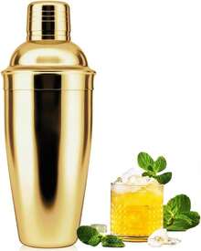 NewGF Cocktail Shaker,24oz Drink Mixer With Built-In Strainer For Mixing Drinks Margaritas,Beginner Friendly Stainless Steel Mixer Bar Utensil Tool - Gold - View 1