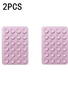 1pc Double-Sided Silicone Phone Suction Cup Accessory, Strong Suction Phone Holder, Free Sticky Mobile Phone Handle, Finger Grip, Suitable For Selfie And Video