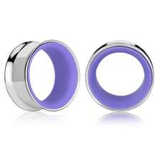 2PCS Hot 8-19MM Two-Color Stainless Steel Horn Fit Body Ear Tunnels Piercing Body Jewelry Stretcher Studs Unisex New Hypoallergenic Jewelry Women Gift