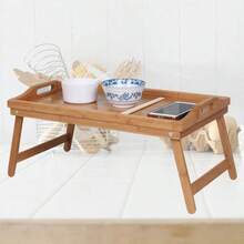 Folding Dining Tray, Wooden Bamboo Tea Tray, Bed Tray, Picnic Table, Bed With Postpartum Meal Tray, Foot Vegetable Tray, Fruit Tray