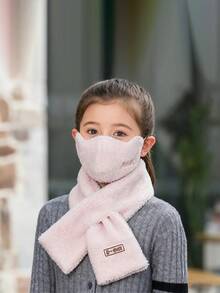 女童冬季保暖面罩－新款時尚加厚防風防寒圍脖頸套，適合戶外騎行－適用於12歲以上兒童與成人 - 彩色 - 查看 3