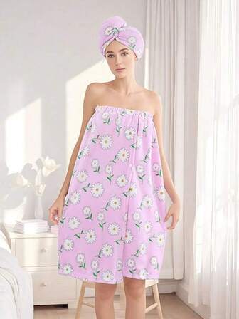 2 piezas Gorro de secado de pelo de felpa de coral, fabricado con tela de felpa de coral fina, que es suave al tacto, se ajusta estrechamente al cabello sin fricción y tiene una fuerte absorción de agua. La toalla de baño absorbe el agua y respira, lo que la hace práctica y decorativa. Desde el secado del cabello hasta el descanso en el hogar y las actividades ligeras, es adecuada para el hogar, el aire libre y el turismo.