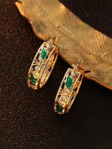 Brincos de Argola Estilo Mexicano da Virgem Maria Guadalupe para Mulheres, Banhados a Ouro Cobre Dourado, Brincos Redondos Circulares, Acessórios de Joias para Casamento, Presente