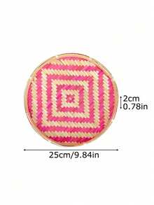 1 件竹制装饰托盘、家用干燥储物篮、家居用品、节日礼物创意家用盘子、迷你竹制品 | 适合所有季节使用 - 彩色 - 查看 21