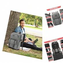 Mochila Impermeable y Durable para Laptop - Multifuncional, Ideal para Viajes y Negocios, Unisex Adulto - Negro - Ver 1