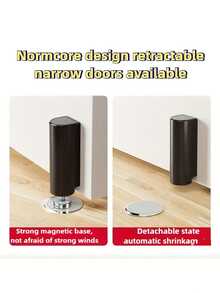1 pieza Tope de puerta magnético, tope de puerta magnético ultrafino con cojín, anti-colisión silencioso, sin necesidad de perforación, a prueba de viento, ajustable en altura, adecuado para dormitorio, baño, oficina y otros espacios, accesorio de puerta moderno - Multicolor - Ver 9