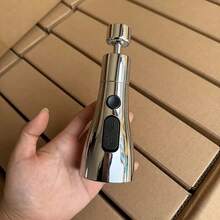 1 pieza Extensión de grifo de cocina, Accesorio de rociador de grifo de ABS y cobre con giro de 360°, con ajuste de presión de agua de 3 configuraciones, anti-salpicaduras