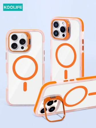 Koolife 金属镜框磁吸手机壳，高透明背板，防摔气囊全包保护，防滑PC+TPU材质，独立按键，兼容苹果13/13 Pro/13 Pro Max/14/14 Pro/14 Pro Max/15/15 Plus/15 Pro/15 Pro Max/16/16 Plus/16 Pro/16 Pro Max/16e/17/17 Pro Max/Air