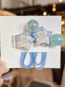 2pcs Colorful Small Animal Themed Hair Scrunchies, Sweet & Cute Women Hair Ties, Suitable For Daily Wear And Holiday Parties (No Card) ,Ponytail Holders ,Hair Elastics ,Hair Rubber Bands ,Hair Rope ,Elastic Hair Tie