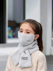 女童冬季保暖面罩－新款時尚加厚防風防寒圍脖頸套，適合戶外騎行－適用於12歲以上兒童與成人 - 彩色 - 查看 4
