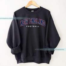 New England Football Vintage Sweatshirt T-Shirt,The Pats T-Shirt,Vintage New England Fan Gift Crewneck,Patriot Sweatshirt Fans Gift FDA2 - màu đen - Xem 2