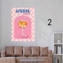 3 sztuki/zestaw plakatów sztuki nowoczesnej, eleganckie plakaty na płótnie, kolorowe dekoracje ścienne na płótnie z motywem koktajlowym, idealny prezent do sypialni, salonu, korytarza, sztuka ścienna, dekoracja ścienna, wystrój zimowy, dekoracja pokoju - Wielokolorowe - Zobacz 4