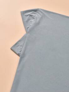 1pc Women Abaya Accessories Plain Soft Large Size Cover Chin Prayer Hijab, For Pilgrimage, Turban Headscarf With Sleeves Headband