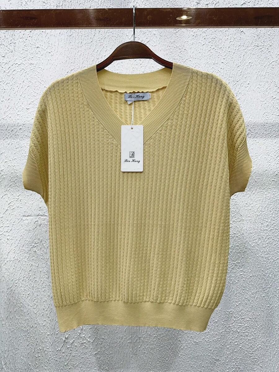 Bin Hnag - Camiseta Feminina De Manga Curta Verao 2025 Novo