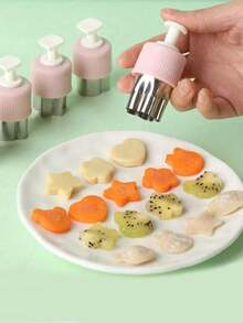 Forme de biscuiți din oțel inoxidabil pentru fructe și legume, includ matriță de ștanțare și design fluture, potrivite pentru copt în bucătărie și kit de decorare DIY Creative pentru cutia de prânz