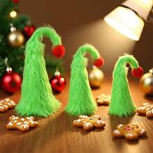 Whimsical Christmas Tree Red Ball Topper Artificial Holiday Tree Plush Tabletop Decorations For Home Office Party - Colorful - View 2