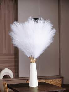 10/20/30/40 Pieces Artificial Pampas Grass Decorations - Artificial Fluffy Bamboo Practical Vase Fillers, Fluffy Tall Microfiber Aloe Vera Plants For Home Decor, Great For Home Vase And Christmas Decorations Room Decor