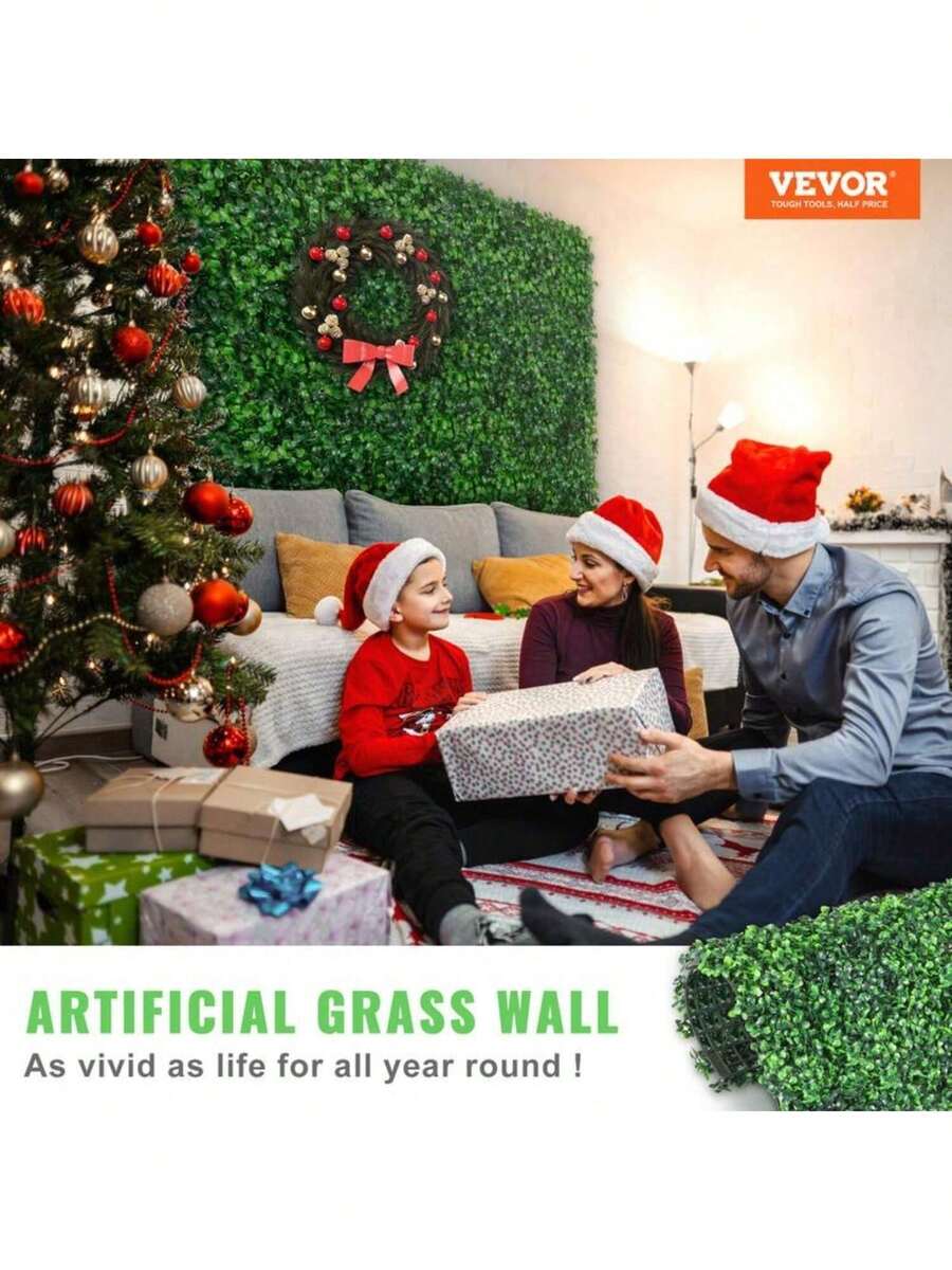 Artificial Green Wall Decor - Milan Lawn Design, Suitable For Home And Room Decor, Ideal For Christmas, Garden, Fence And Backyard