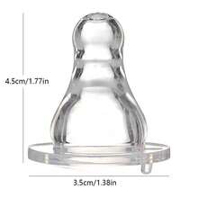 3.5cm Diameter Silicone Pacifier, Material, Suitable For 3-7M, 7-12M, And 12M+ Babies, Heat Resistant Up To 120°C, Can Be Sterilized, For Daily Milk Feeding - Transparent (3pcs) - View 2