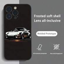 Custodia per telefono in silicone opaco nero, stile Luxury Sport GT3-RS Auto-911, per serie 16-7 - Custodia posteriore morbida e opaca