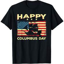Happy Columbus Day - Discovery Italian Explorer T-Shirt - Black - View 1
