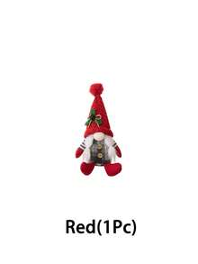 1Pc Nordic Style Seated Gnome Decor Ornament - American Country Design With Santa Claus Shape And Knitting Craft Christmas Decoration For Home Display Knitted Fabric With Filling Material Handmade Detail Festive Tabletop Accent Ideal For Holiday Atmosphere Creation Home Decor Christmas Decorations Room Decor Winter