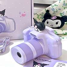 SANRIO 4000万像素数码相机，配备前后双高清摄像头，卡通造型，内置MP3播放器和游戏功能，支持1080P视频录制，支持TF卡（TF卡需另购），USB充电，电池续航4-5小时，适合作为礼品/收藏品，附赠挂绳 - X12-Purper - 查看 5