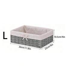 1pc/3pcs Woven Desktop Storage Basket, Suitable For Snacks, Cosmetics, Toys And Other Household Items, Multi-Functional Fabric Storage Box For Coffee Table Or Key Basket, Home Decor Storage, Wardrobe Organizer, Holiday Decoration Gift Basket, Ideal Gift Basket