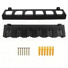 Multifunctional Fishing Rod Display Rack/Easy Install Fishing Rod Holder | Wall-Mounted Foam Anti-Slip Storage Rack | Suitable For Garage And Sports Equipment Storage - Black - View 8