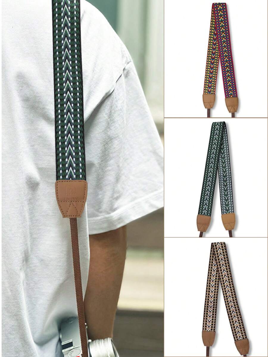 1 Dây đeo vai máy ảnh DSLR thêu họa tiết nghệ thuật cổ điển giảm căng thẳng, phù hợp với nhiều loại máy ảnh DSLR và một số máy ảnh không gương lật - Nhiều màu - Xem 1