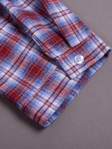New Plus-Size Women's Casual Plaid Shirt | Elegant, Artistic & Unique Korean-Style Top For Young Women