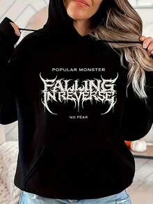 Chaqueta con Capucha Gráfica de Rock Falling In Reverse - Negro 17 - Ver 6