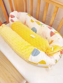 1 Stück Baby Bettschutz, Säuglings Anti-Kollisions Weichpolster, Kindersicherheitszaun, Seitenschläfer Langes Zylinder Beruhigungskissen, Abnehmbarer Langer Zylinder Rundumzaun, Baby Beinpolster, Bonbon Kissen für Kinderbett, Weiches Stoßpolster Anti-Kollisions Plüsch Kinderbettschutz