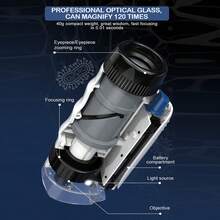 Kid Portable Handheld Microscope STEM Educational Pocket Microscope Home School Kit Biological Science Educational Toys For Children ﻿