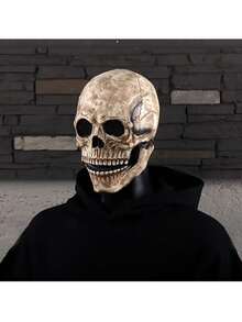 Máscara de silicona, material de látex natural, calavera con movimiento de boca, perfecta para Halloween, cosplay, fiestas, fotografía, cosplay